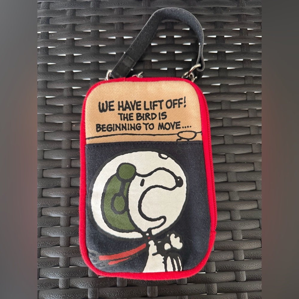 Snoopy Peanuts Phone Pouch - Red and Black